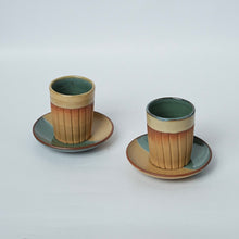 Load image into Gallery viewer, Kshitij Chai Glass & Dessert Plate Set