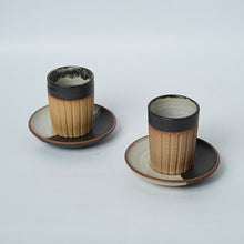 Load image into Gallery viewer, Kshitij Chai Glass & Dessert Plate Set