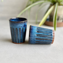 Load image into Gallery viewer, Saagar Chai Glass Blue Set of 2