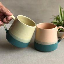 Load image into Gallery viewer, Yellow &amp; Teal Mug
