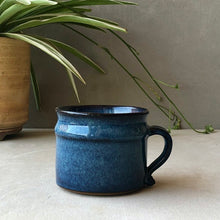 Load image into Gallery viewer, Deep Sea Blue Ridged Mug
